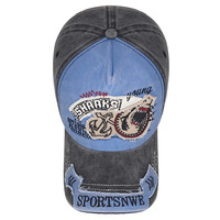Gorra de Béisbol Retro Desgastada de Cuatro Estaciones para Hombre y Mujer, con Parches Bordados a la Moda, Ajustable