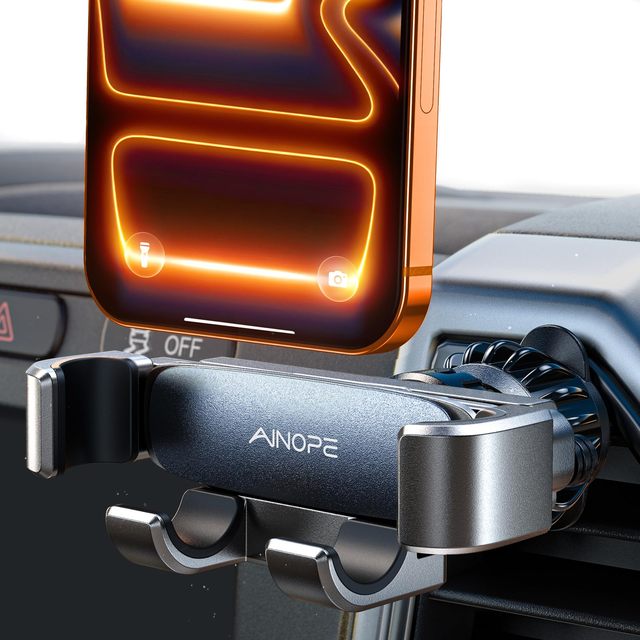 LISEN 2026 Upgraded Car Phone Holder with Stable Gravity Auto Lock Hook Clip for iPhone 17 16 15 Pro Max Samsung Air Vent