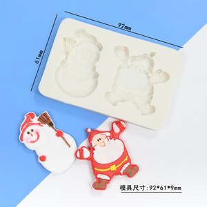 Molde de Silicona para Decoración de Pasteles de Fondant con Forma de Árbol de Navidad, Alce, Copo de Nieve y Hombre de Jengibre, Utensilios para Hornear Chocolate - Product Image 6