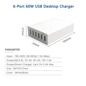 Produits les plus vendus <span class=keywords><strong>Chargeur</strong></span> rapide 5V 2.4A Station de charge à 6 ports <span class=keywords><strong>Chargeur</strong></span> <span class=keywords><strong>USB</strong></span> <span class=keywords><strong>multiple</strong></span> intelligent pour téléphone portable - Product Image 6
