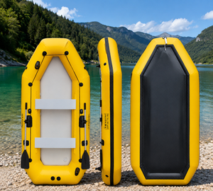 Bateau <span class=keywords><strong>de</strong></span> pêche gonflable professionnel en PVC jaune <span class=keywords><strong>de</strong></span> Chine, 2,3 m et 3,8 m, avec fond blindé, fond en aluminium recouvert et fond brossé - Product Image 5