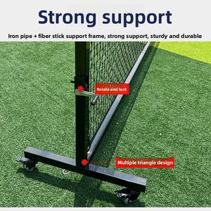Tournament-grade heavy-duty pickleballnet met verstelbare, verplaatsbare en aanpasbare pickleballpalen - Product Image 2