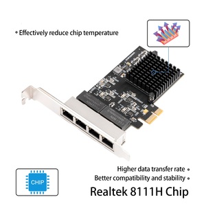 Tarjeta de Red Interna Gigabit Ethernet Multipuerto para Servidor, 4 RJ45 PCIe X1 8111H, Compatible con NAS, Actualización para Estaciones de Trabajo, en Stock, Quad Giga - Product Image 6