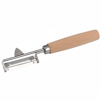 Éplucheur de pommes de terre écologique en bois et acier inoxydable, râpe manuelle pour légumes, outils de cuisine sûrs pour usage domestique, en acier inoxydable