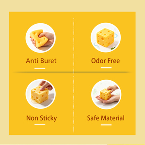 Juguete Sensorial Antiestrés de Queso Simulado, Creativo, Popular, de Rápida Recuperación y Duradero, para Niños con Autismo, para Jugar a Diario - Product Image 3