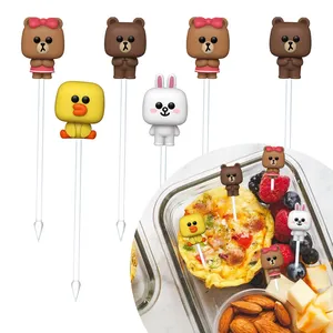 Bento Box accessori per bambini Sushi aromatizzato simpatici stuzzicadenti accessori per il pranzo Bento Food Picks simpatico cartone animato Baby Fork Plastic