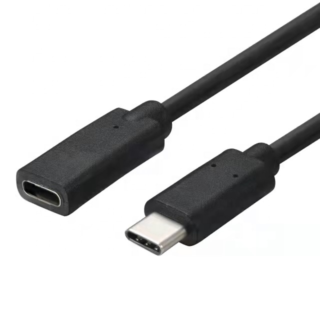 3A USB Type C Male to Type C Female PD Fast Charging Cable with Braid Shielding for iPad Phone Tablet