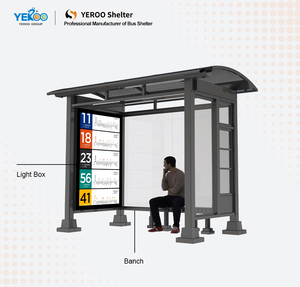 Dubai Thành phố hiện đại trạm xe buýt thành phố thông minh Đồ nội thất với USB Wifi máy ảnh xe buýt dừng nơi trú ẩn năng lượng mặt trời trạm xe buýt - Product Image 3