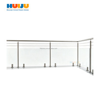 Balustrade en verre sans cadre HJ de haute qualité, prix d'usine, garde-corps en verre à spigot pour balcon, design moderne, clôture de piscine