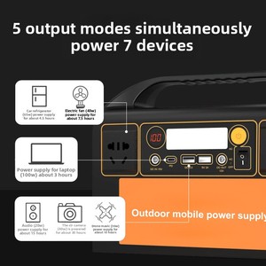 300W Portable Lithium Ion Power Station Mobile <b>Solar</b> <b>Generator</b> Emergency Backup Supply 300 Pure Sine Wave Portable Power Supply - Product Image 4