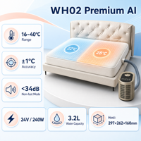 Surmatelas rafraîchissant de luxe pour lit double, système de refroidissement hydronique intelligent à six couches pour un sommeil sûr et sain