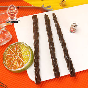 Bonbons torsadés à la réglisse rouge et noire, saveur fruitée, bâtonnets colorés assortis, doux et moelleux, friandises sucrées, fabrication OEM - Product Image 2