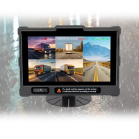 IP68 Monitor tahan air layar sentuh, Monitor tahan air 7 inci 4G GPS HD layar sentuh All-in-one DVR Kit titik buta sistem peringatan untuk truk tugas berat