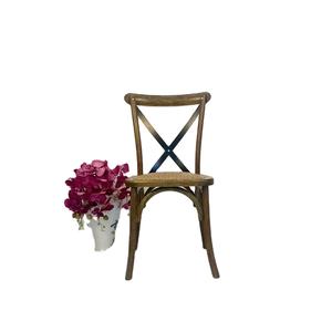 Chaises de jardin et d'hôtel en bois massif de luxe à dossier croisé pour réception de <span class=keywords><strong>mariage</strong></span> et entrée de salon - Vente directe d'usine - Product Image 2