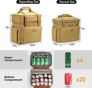 Sac isotherme pour déjeuner en Oxford 600D avec logo personnalisé, échantillon gratuit, pour les voyages, sac thermique, sac isotherme souple avec bandoulière - Product Image 5