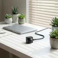 Mini caméra USB WDR la plus petite de l'usine, 2MP 5MP 30fps, 15*15mm avec objectif 2.1mm, compatible OTG Type-C pour téléphone Android avec câble blindé