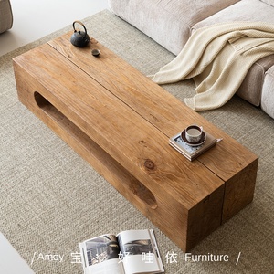 Panca Lunga in Legno di Pino Massiccio per Cambio Scarpe, <span class=keywords><strong>Tavolino</strong></span> da Caffè, Senza Necessità di Montaggio, per Piccoli Appartamenti, Soggiorno, Casa Vacanze - Product Image 5