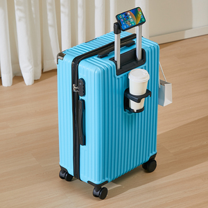 <span class=keywords><strong>Valise</strong></span> personnalisée en ABS de 20/24/28 pouces avec poignée rétractable, <span class=keywords><strong>valise</strong></span> de voyage légère, roues à 360° et porte-gobelet - Product Image 6