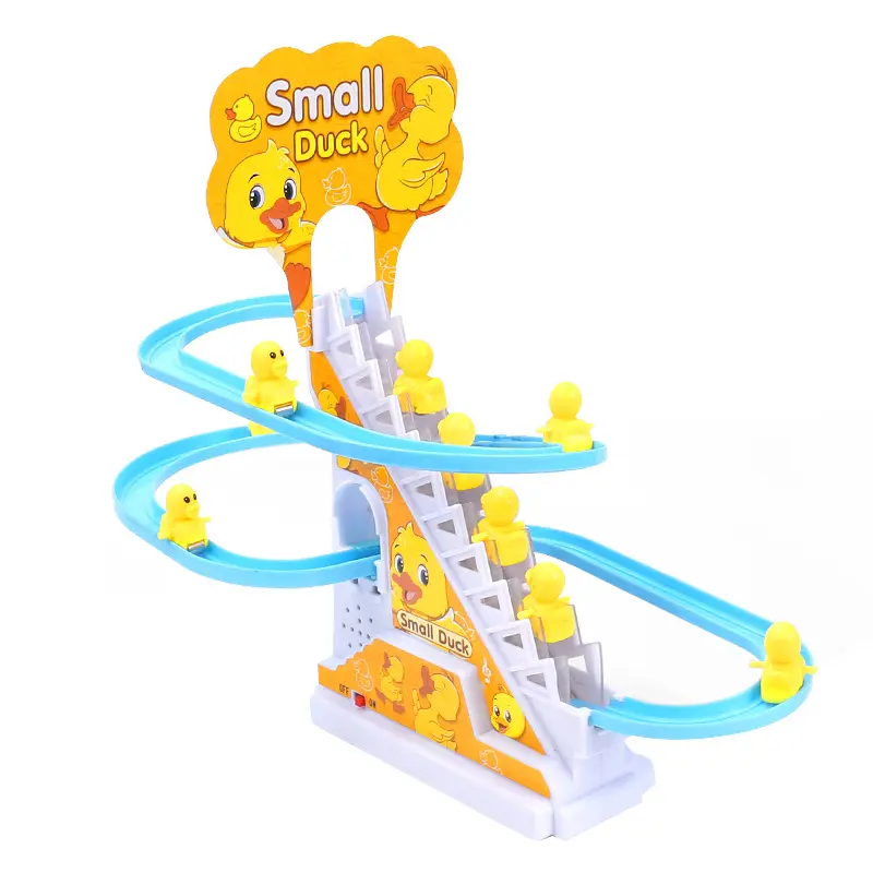 2024 लोकप्रिय चढ़ाई सीढ़ियाँ रोलर कोस्टर बिजली ट्रैक स्लाइड सीढ़ियाँ मॉडल कार डक ट्रेन स्लॉट उपहार खिलौने बच्चों लड़कों लड़कियों के लिए