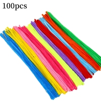 2025 chenille tige enfants cure-pipe bricolage fleur artisanat 100 pièces couleur mélangée jouet éducatif ensemble fil flou créatif pâte jouets
