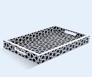 Bandeja de servicio de resina hecha a mano de grado alimenticio, duradera, ecológica, diseño clásico, forma rectangular para uso doméstico en Hotel, ocasiones de fiesta - Product Image 4