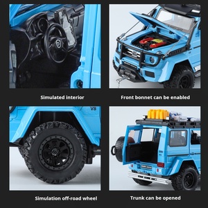 Modèle de <span class=keywords><strong>voiture</strong></span> tout-terrain en alliage moulé sous pression 1:24 avec accessoires amovibles, son V8, lumière, treuil et amortisseurs, fonction de recul pour garçons - Product Image 3