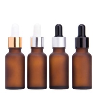 Flacon compte-gouttes en verre ambré 5ml 10ml 15ml 20ml 30ml 50ml 100ml pour cosmétiques, huiles essentielles et sérums