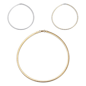 Collar redondo de acero de titanio para clavícula en tres colores, diseño geométrico de uso diario BF1321 - Product Image 1