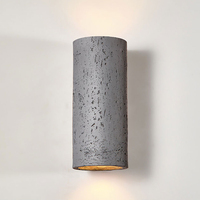Lampe murale LED 10W en ciment et pierre, style Wabi Sabi, tube nostalgique moderne, pour chevet, salon, salle à manger, bureau, intensité variable, blanc chaud 3500K