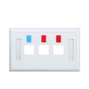 Placa frontal Ethernet RJ45 tipo USA de 1/2/3/6 puertos, superventas, con certificaciones CE, RoHS, FCC y UL, tamaño 86x86mm - Product Image 1