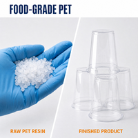 Gobelet en plastique PET en forme de U avec logo personnalisé, matériau de qualité alimentaire, gobelet jetable à fond arrondi pour thé au lait à emporter
