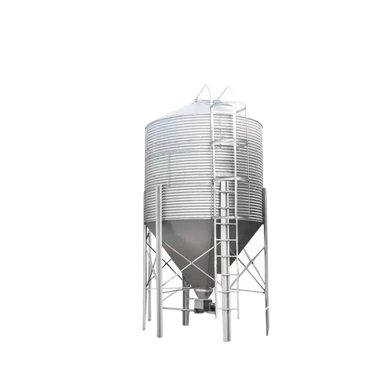 QiluRunte 20 Tons Of Chicken-Feed-Silo Hot Dip Galvanized Feed Tower / line conveying and storing large capacity feed