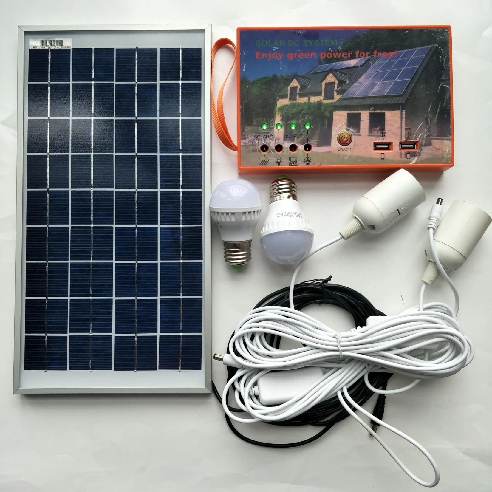 10w DC Solar beleuchtungs system zum Aufladen von LED-Lampen und Mobiltelefonen