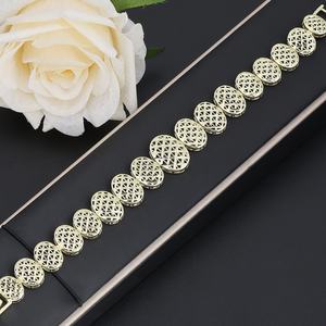 JXX Wholesale Custom Hollow Out Bracelet 14K Gold-Plated Link Chain Trendy Hip Hop Style for Men Mainly Made of Brass - Product Image 3