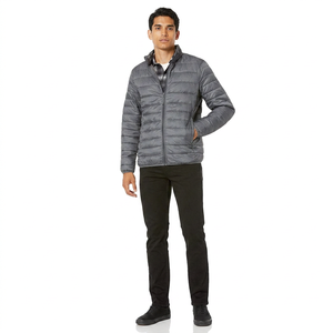 Blouson d'hiver matelassé pour homme, très tendance, en toile de qualité supérieure, col montant, séchage rapide, respirant, pour l'extérieur - Product Image 1