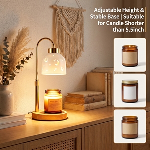 Lámpara Calentadora <span class=keywords><strong>de</strong></span> Velas <span class=keywords><strong>de</strong></span> Metal Blanco con Pintura Horneada <span class=keywords><strong>de</strong></span> Larga Duración y Resistente a la Decoloración para Decoración <span class=keywords><strong>de</strong></span> Habitaciones <span class=keywords><strong>de</strong></span> Estilo Neutral, Crema y Dark Academia - Product Image 6