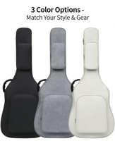 Sac de transport pour guitare personnalisé avec logo, housse rembourrée épaisse pour guitare acoustique 41 pouces, sac à dos pour guitare en toile imperméable avec poches