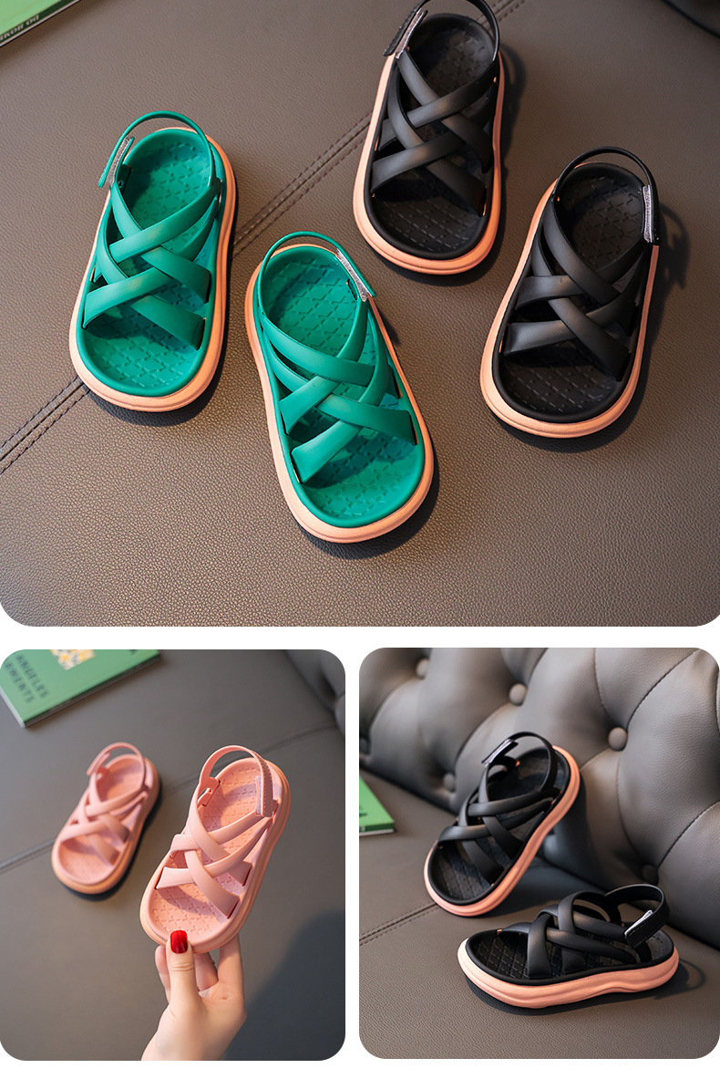 Fashionable Sandals for Teens PVC Rubber Summer Sandals for Kids Girl Shoes