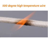 Câble chauffant électromagnétique gainé de nickel pur tressé en fibre de verre isolé au mica résistant au feu 500 degrés
