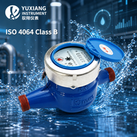 Cast Iron Blue Color Manual Power Water Meter Plastic Mechanical Water Meter