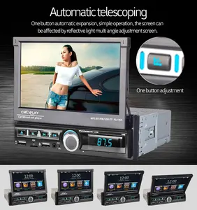 Jmance 7 pollici pannello digitale telescopico automatico singolo Din Touch Screen lettore Dvd per Auto Mp5 Aux Stereo Auto Radio