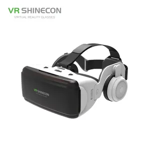VR SHINECON Realidad Virtual VR Soporte de auriculares 4,7-6,53 pulgadas Gafas 3D Cascos de auriculares Gafas VR para TV, películas y videojuegos