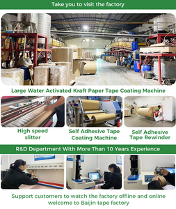 Customized Eco Friendly Printed Water Activated Self Adhesive Kraft Paper <strong>Tape</strong> Jumbo Roll - Product Image 6