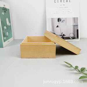 Caja de Almacenamiento de Madera de Pino, Rectangular, con Tapa, para Joyería, Tamaño Personalizable, Embalaje General - Product Image 1