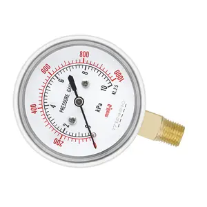 โรงงานOutletราคาถูกManometer 0- 60mbar/kpa 2.5 นิ้วNPT1/4 เกจวัดความดันแก๊สแคปซูล