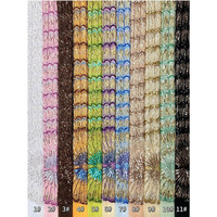 Tissu en dentelle à sequins à motif éventail dégradé, broderie perlée de qualité supérieure sur maille pour robe de soirée haut de gamme européenne, robe de mariée et couture