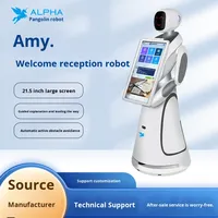Robot Humanoide de Recepción Comercial - Nuevo Conserje de Hotel 2025, Recepcionista de Oficina con Sistema de Evitación de Obstáculos