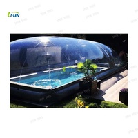 Dôme de piscine gonflable transparent et hermétique pour l'extérieur, abri de piscine, tente à bulles, certification EN14960, piscine personnalisable