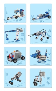 電動パズルキット9686電気ロボットプログラミングビルディングブロックセット科学教育機械を組み立てるパズル - Product Image 4