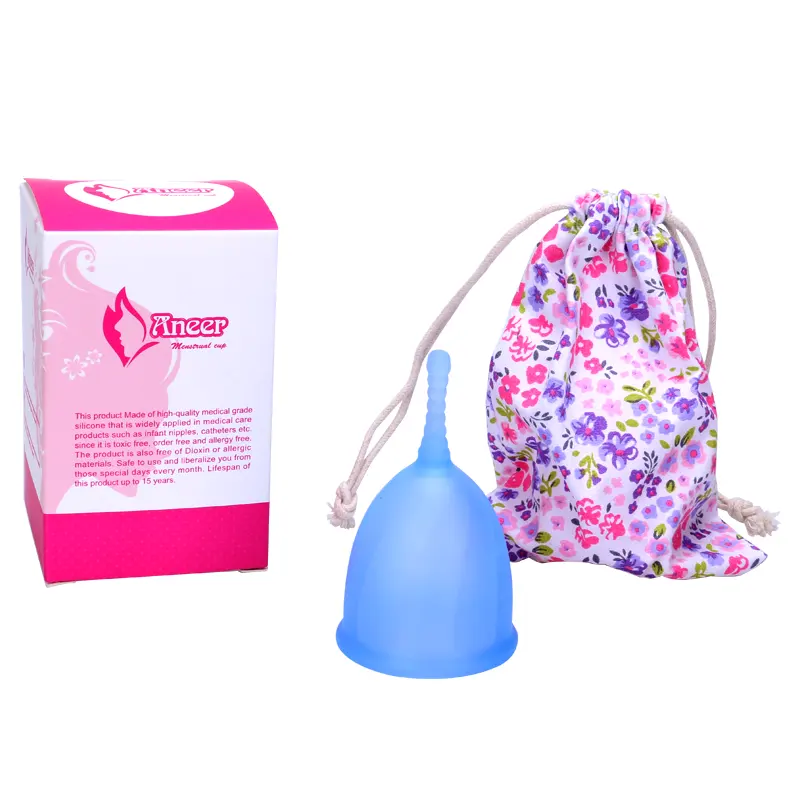 Kunden spezifische Bio Feminine Menstruation Cup Container Frauen Menstruation Carrying Cup Biologische Periode Cup Easy Suction Medical Grade